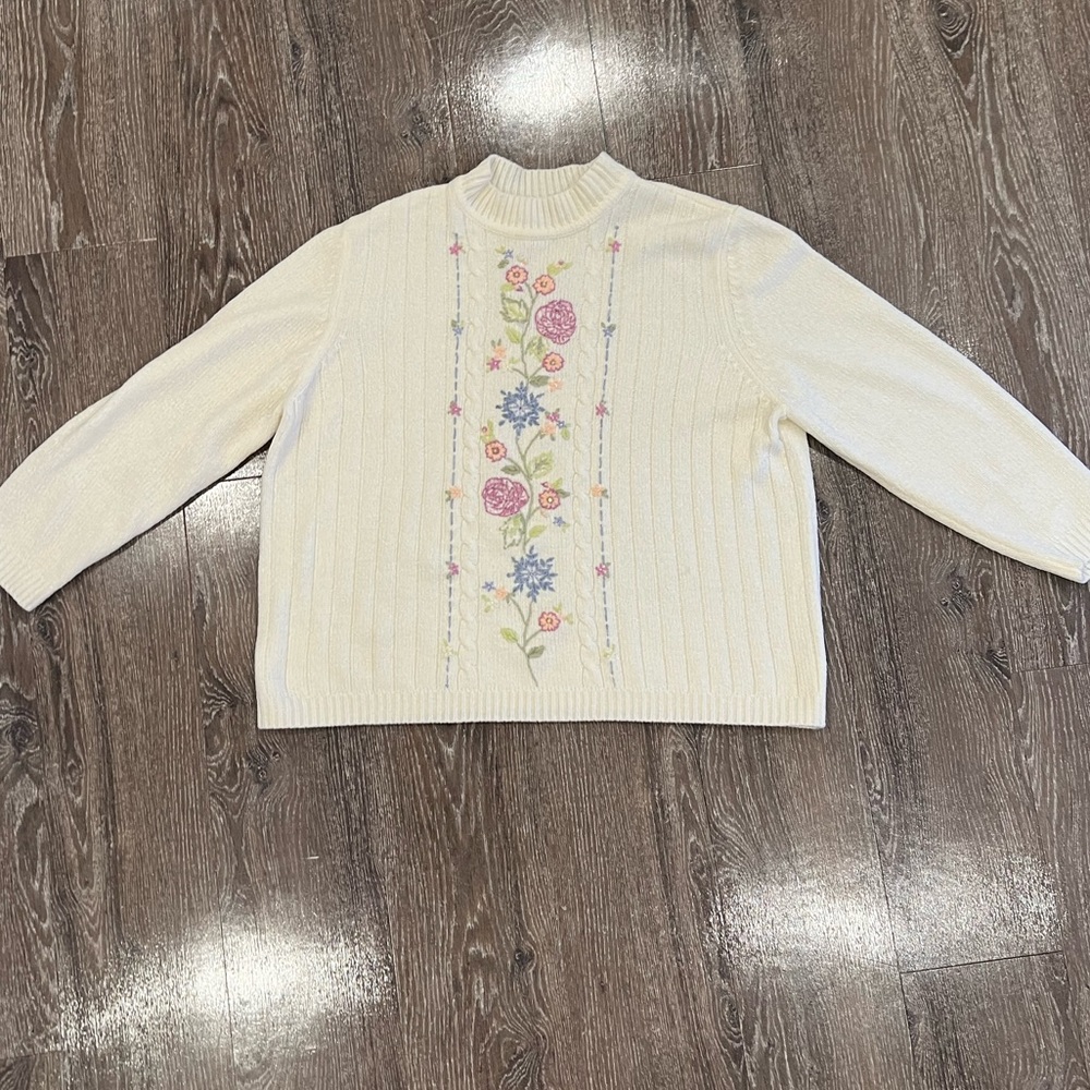 soft floral knit sweater 🌷🪷